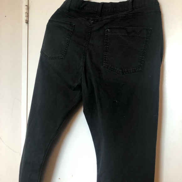 Vintage Wrangler Black Pants. Size 38x30. Red Trim - Picture 2 of 11